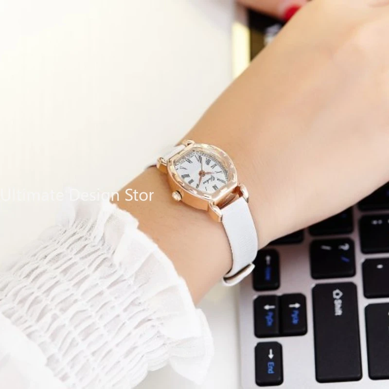 

Женские часы в стиле ретро с кожаным ремешком, повседневные кварцевые часы, женские модные наручные часы, подарок на день рождения, Рождество