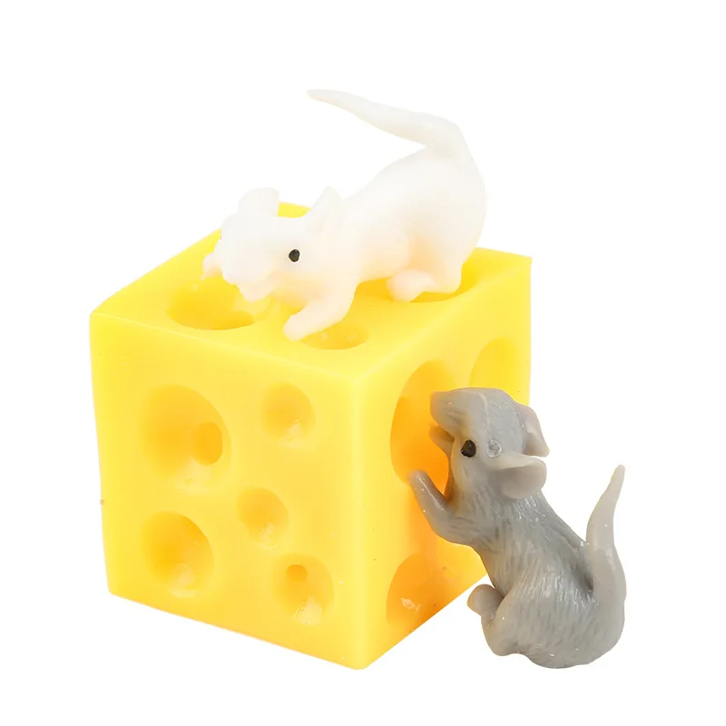 Mouse Hidden in Cheese Squeeze Fidget Toys For Kids Anti Stress ADHD Funny Gifts Regalos Para Cumpleaños Infantil Invitados