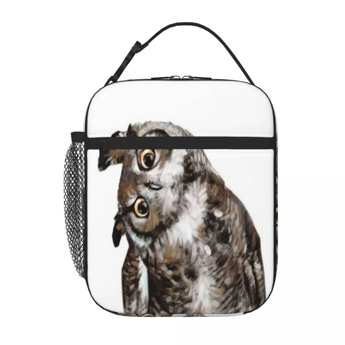 Bestselling Owl Ruffled Food Tote Bag Daily Meal Prep Lightweight Lunch Bag