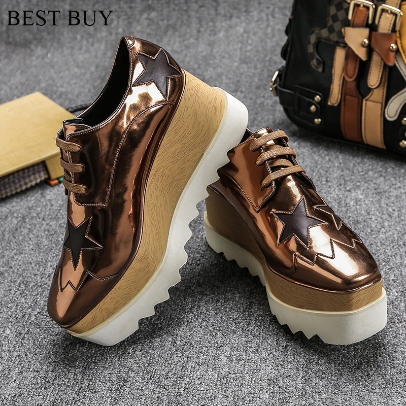 2024 Chunky Platform Wedge sneakers For Women Slip On Punk High Heels Height increasing Loafers Women Shoes Party Casual Ladies