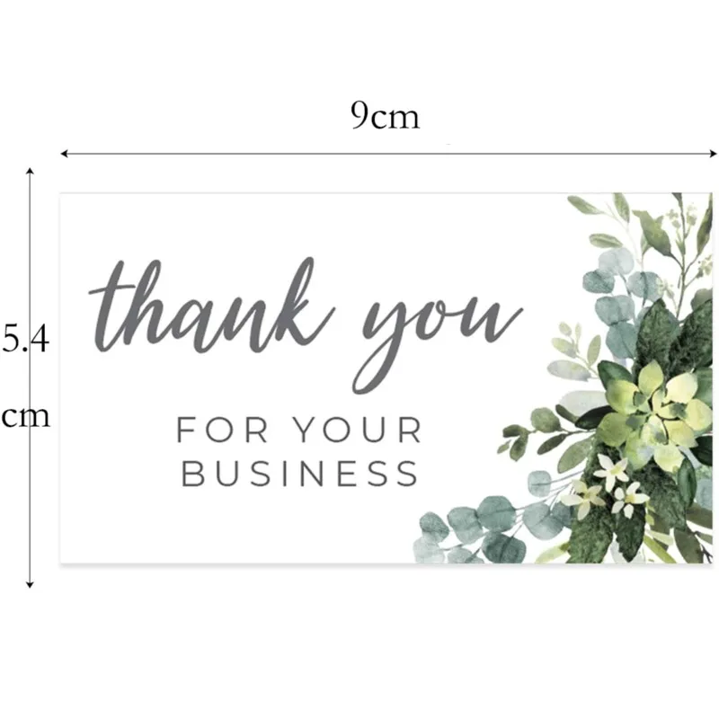 30pcs Leaf Floral Thank You Cards with envelope stickers Invitations Blank inside Greeting Cards postcards Gift Card 9X5.4cm