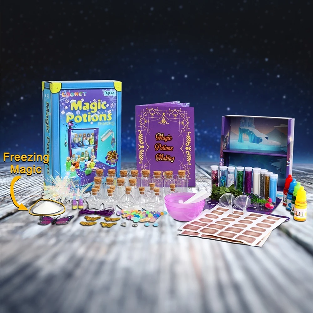 مجموعة جرعات سحرية خرافية ذاتية الصنع للأطفال مجموعة صنع جرعة خرافية زجاجات لعبة حرفية مجموعة العلوم مجموعات سحرية (24 قطعة)) #4