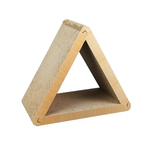 고양이를 위한 1개의 긁는 포스트에 대하여 결합된 삼각형 3 삼각형 고양이 Scratcher 다목적 고양이 애완 동물 제품