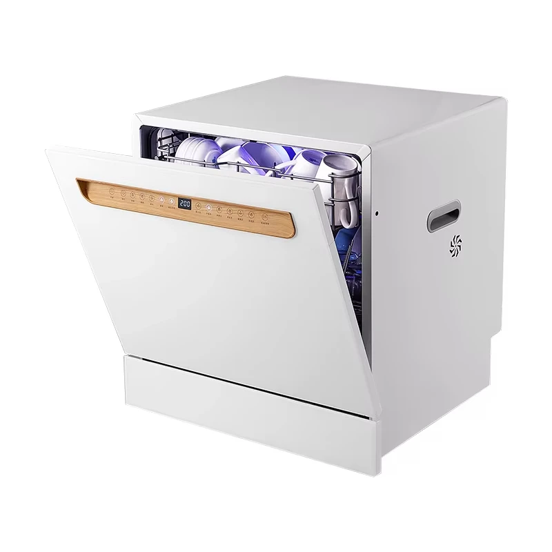 Intelligent fully automatic built-in dishwasher (for home and hotel kitchens), fully automatic hot air drying.