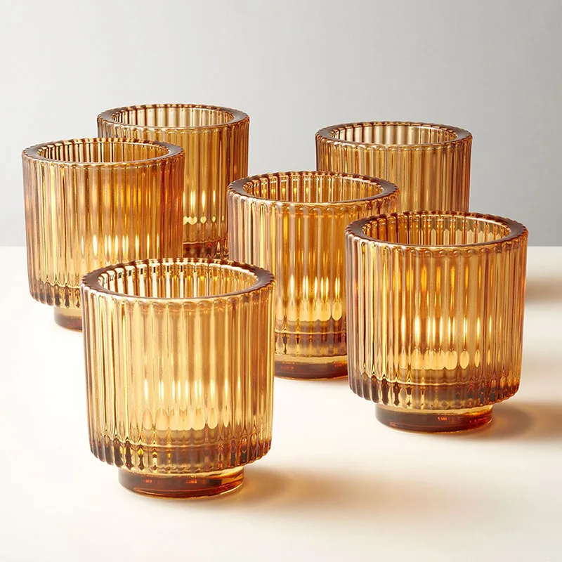 

Set Of 4 Glass Tealight Candle Holder For Table Centerpiece Tea Light Candle Holder Colorful Home Decor Use Women Gift
