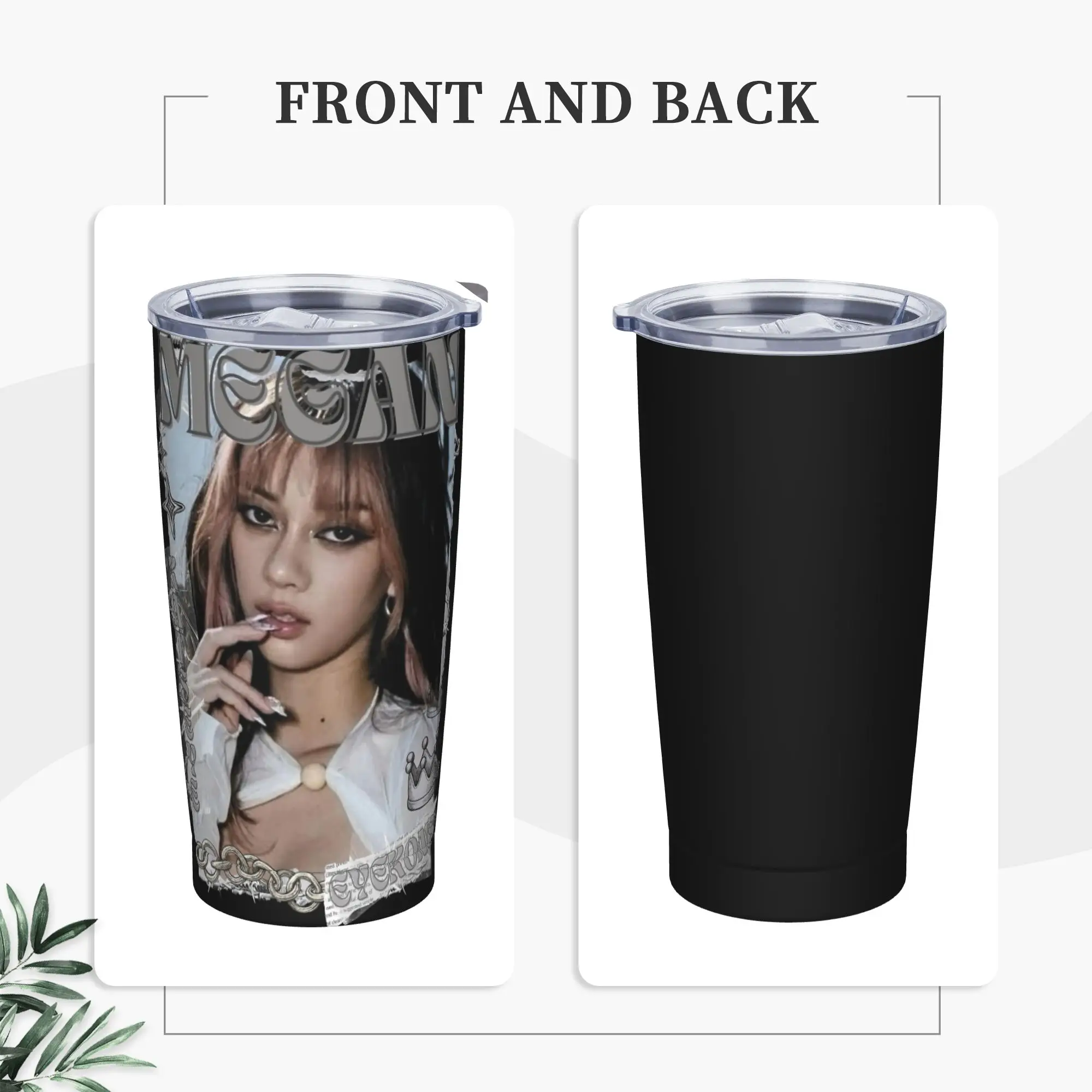 Stainless Steel Tumbler KATSEYE Megan Kpop Y2K Group Thermal Cups  Heat Preservation Cold Drink Mugs Cup Travel Water Bottle