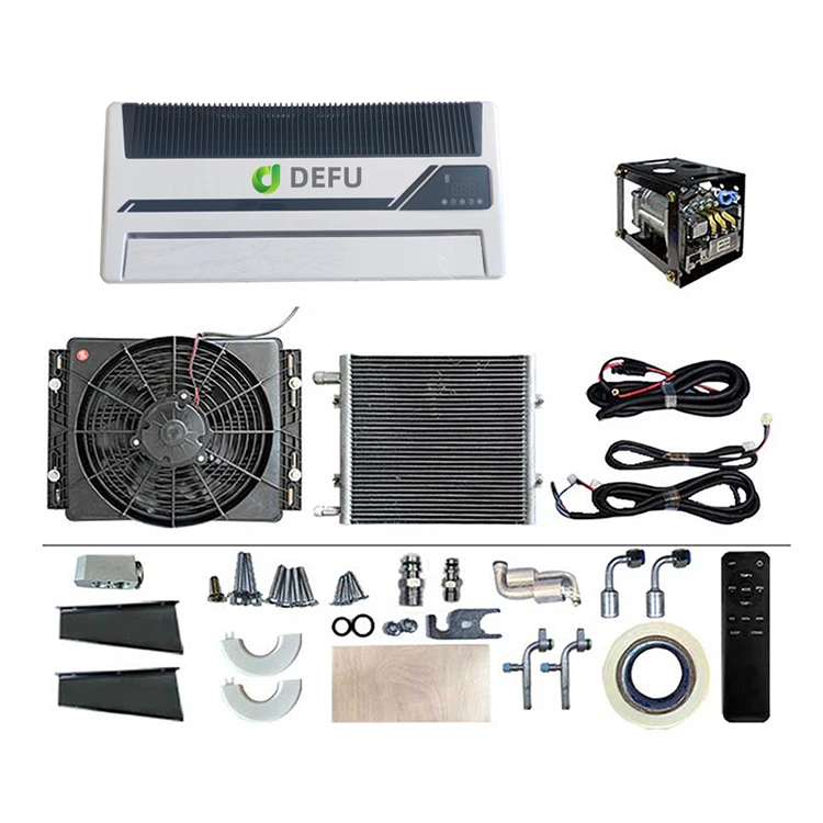 DEFU 48V Universal Ac Under Dash Kit التدفئة والتبريد 12 فولت مكيف هواء السيارة للسيارة #1