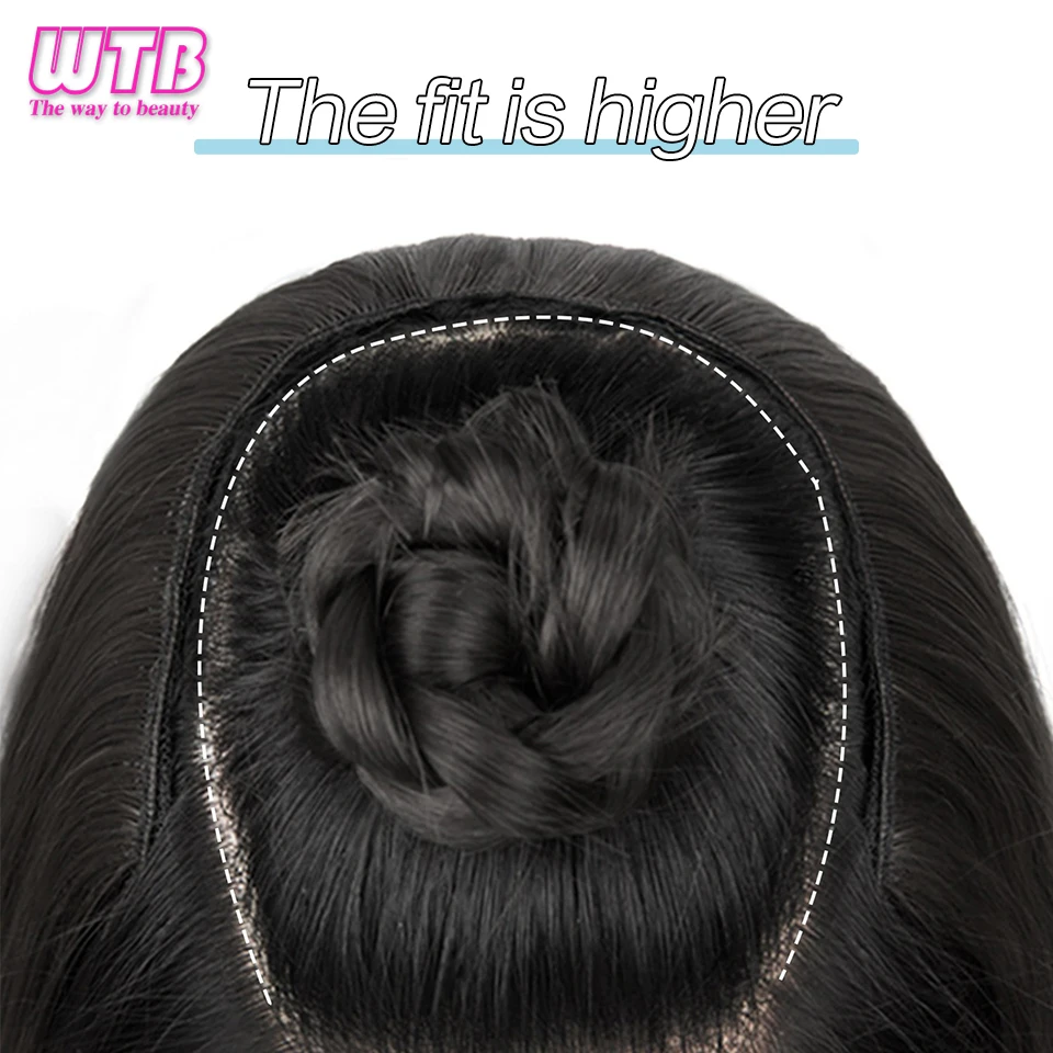 Synthetic Wig Women's Long Hair Zygomatic Bone Hair Pieces Seamless Extension Hair Pieces One Piece Hair Increase U-shaped Long