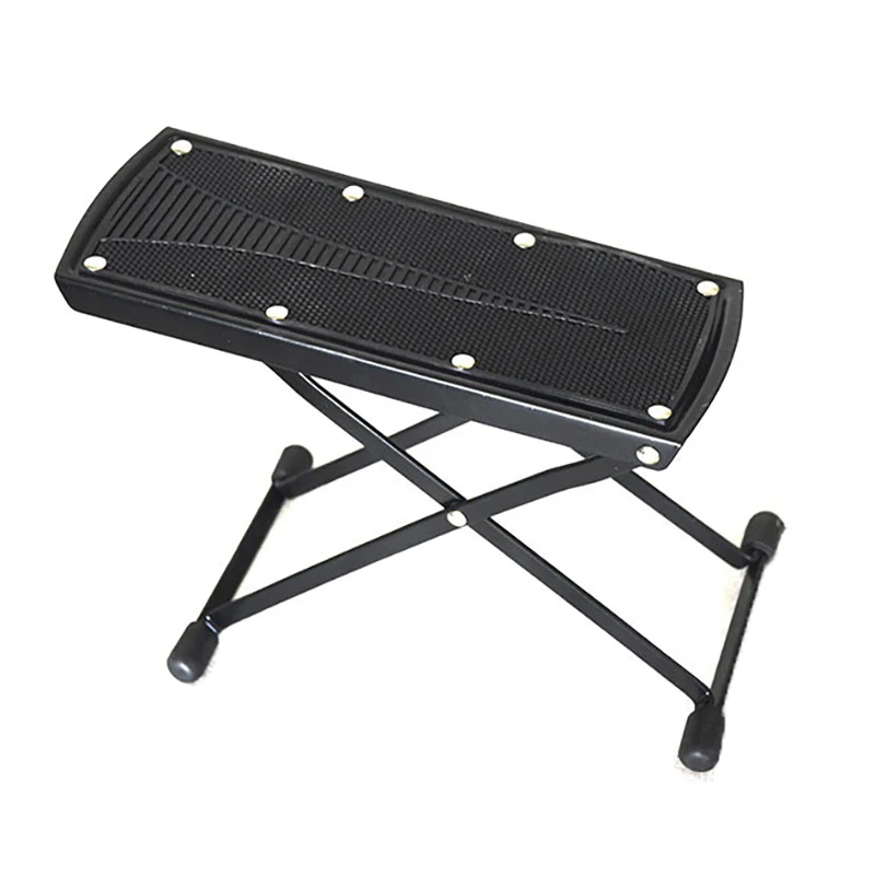 Taburete de pedicura para tecnología de uñas, soporte de pie de pedicura ajustable plegable, taburete de pie antideslizante con 6 alturas, herramienta de pedicura negra