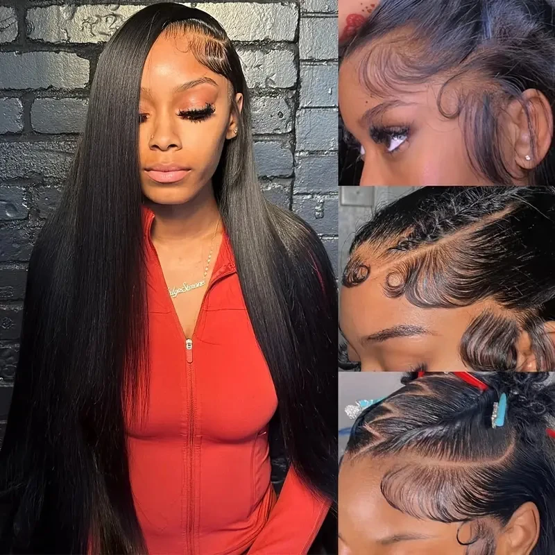 

HAIRTIME 13x4 HD кружевные передние парики, человеческие волосы без клея, предварительно выщипанные 34 дюйма, прямые кружевные передние парики для женщин, человеческие волосы