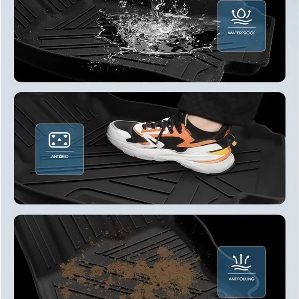 TPE Floor Mats for BYD Seal U / Song Plus Sealion 6 2021-2024,All Weather Trunk Pad Waterproof Anti-Slip Accessories