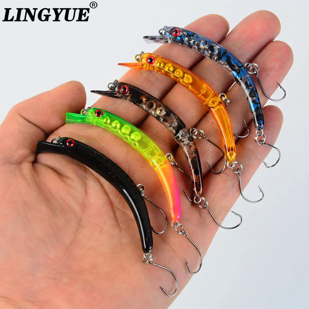 

Fishing gear submerged curved minnow bait 6.5cm4g long-distance hard bait freshwater bass lure bait sea fishing
