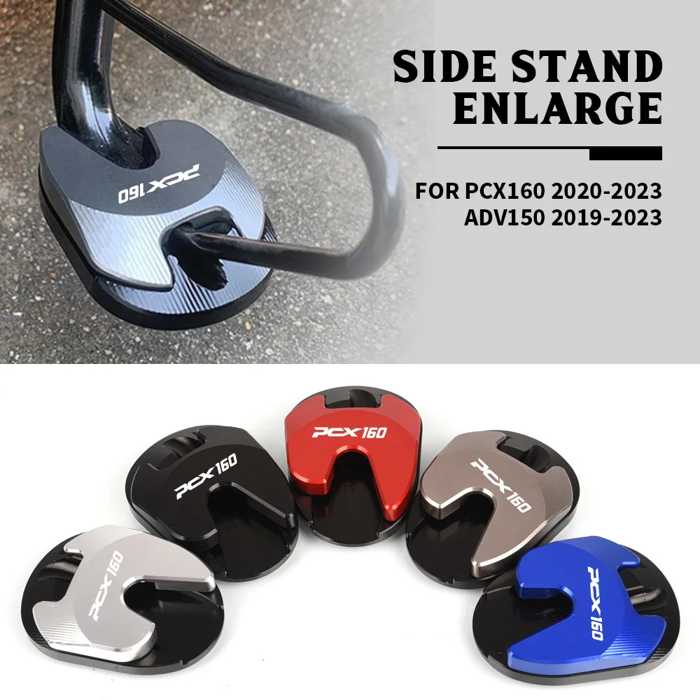 

Kickstand Enlarger Support Extension Anti-skid FOR HONDA PCX160 CNC Motorcycle Accessories Foot Side Stand Pad Plate 2021-2022