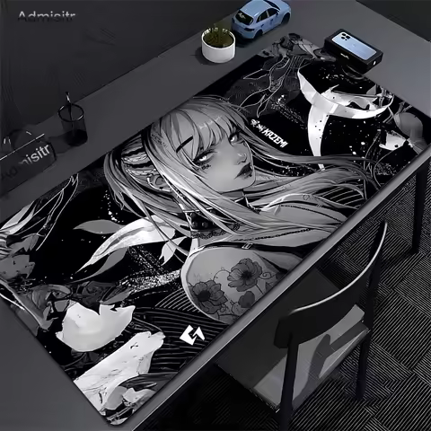 Kazemi Anime Mouse Pad Wallhack Frenzy Faith Yume Large Gaming Mousepad PC Gamer Computer Accessories Non-slip Gaming Keyboard