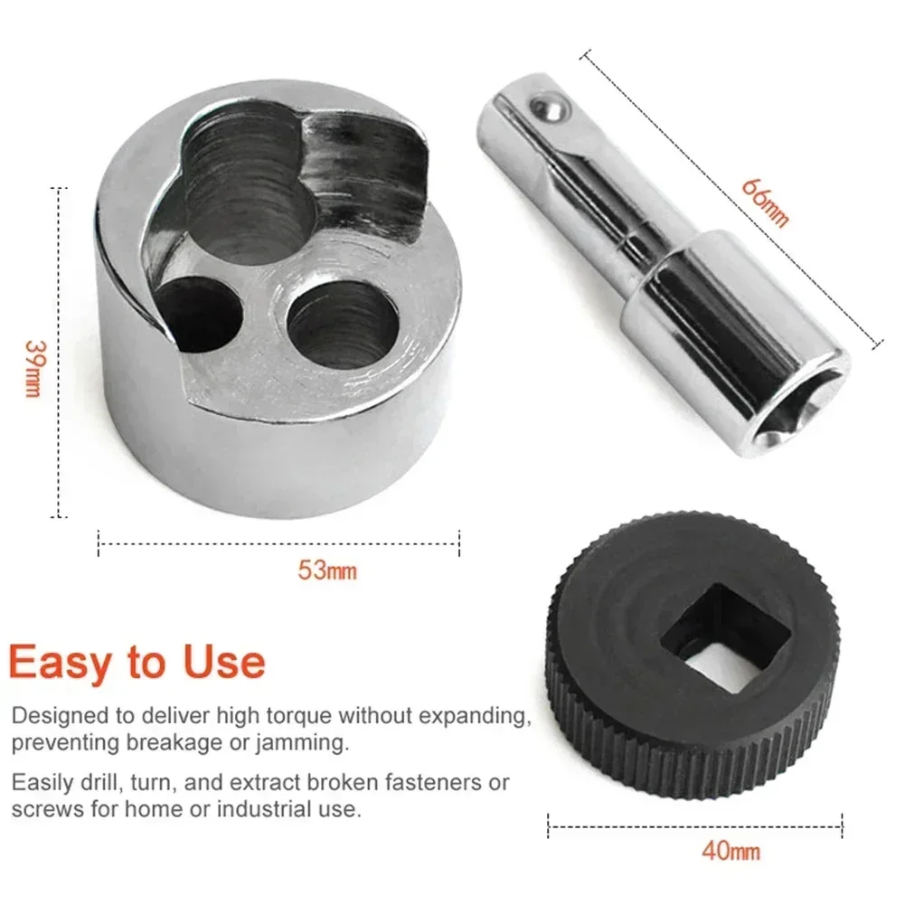 Damaged Stud Extractor Bolt Extractor Home Repair Industrial Maintenance Precision Machined Threads 1/2-inch Drive