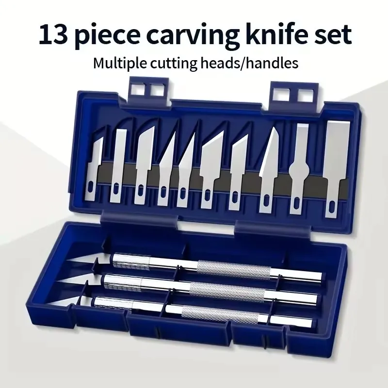 13 Follow Carving Messer Handwerk Skulptur Papier Schneid klinge Präzisions gravur Cutter rutsch feste Handwerkzeug DIY Kunst Hobby Reparatur Set