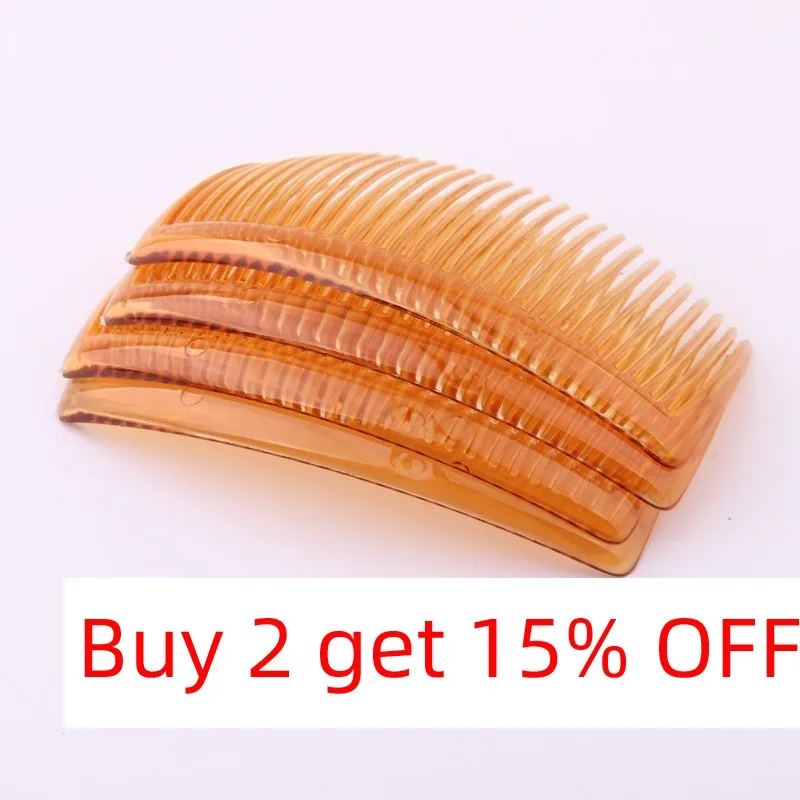 4 Pieces/lot Diy Plastic Hair Accessories Pc Big Comb Shining Black Transparent Brown Colors Women Hair Combs