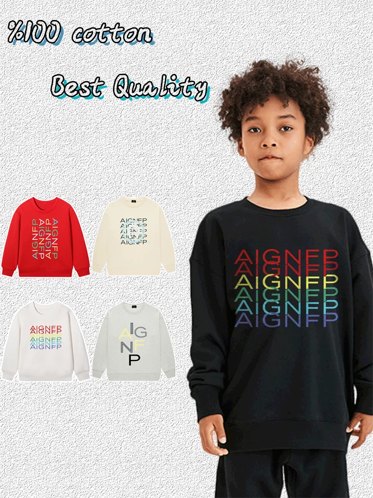 

Fashion Kids Sweatshirt Boys Hoodies Autumn 2025 New Children Clothes Trend Streetwear Pullover Tops Teen Boy Sweater Tracksuit