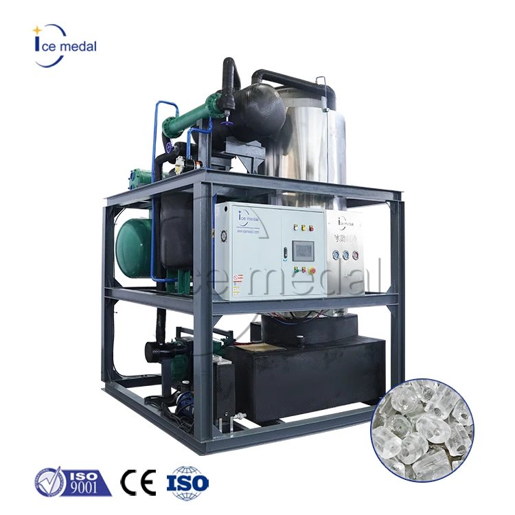 Máquina de Hielo en Tubo Industrial Trifásica de 5-10 Toneladas/24 Horas para México, Máquina de Hielo Rolito, Fabricante de Hielo en Tubo, Precio