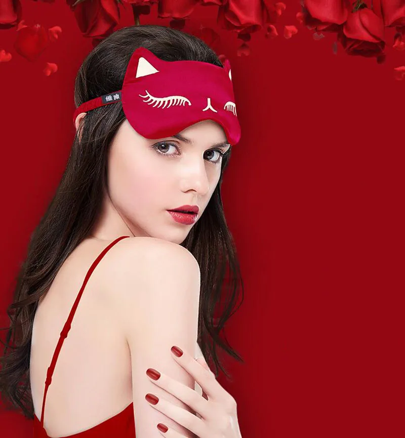 

Шелковая маска для глаз, затенение для сна, дышащая женская милая снимает усталость глаз, беруши для сна, противошумные