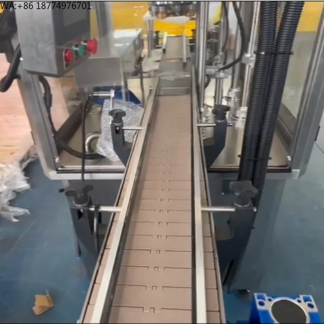 Máquina de Línea de Producción de Alimentos con Velocidad Ajustable, Máquina Automática Industrial para Envasado de Botellas Pequeñas, Transportador, Máquina de Llenado y Tapado de Jugos