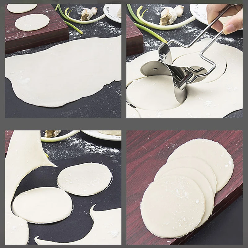 Kitchen Household Circular Cutting Pressed Dumpling Skin Dumpling Skin Cutting Tool Stainless Steel Mold Cooking Tools TMZ