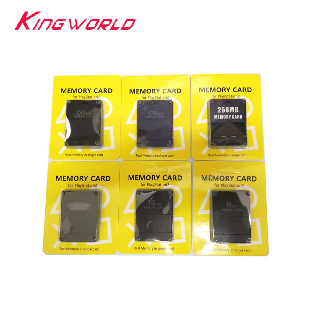 

10 PCS a lot High Quality 8MB 16MB 32MB 64MB 128MB 256MB Memory Card for PS2 with retail box