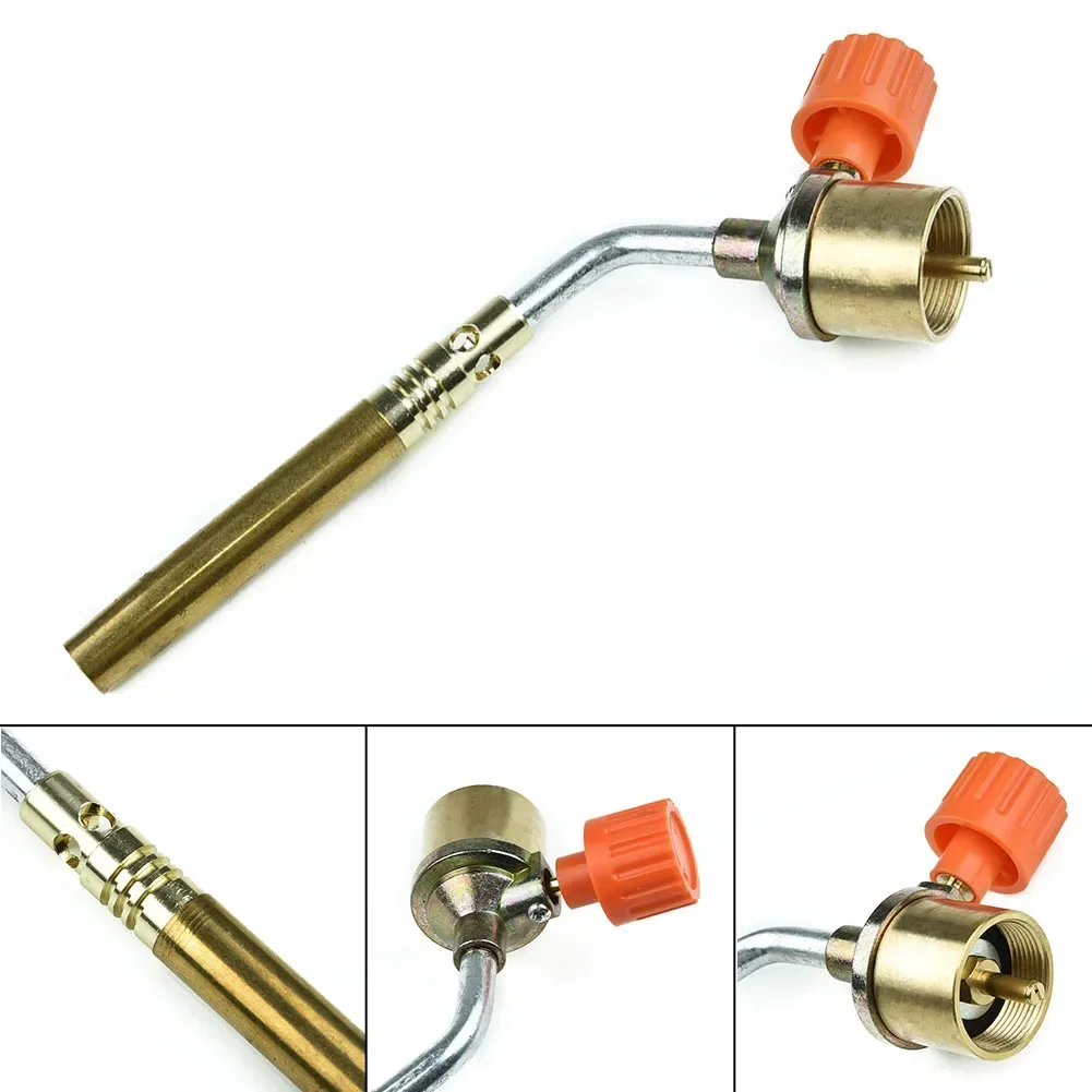 

1pc Brass Welding Torch MAPP Propane Gas Torch Self Ignition Trigger Style Heating Solder Burner Plumbing Nozzles Big Fire