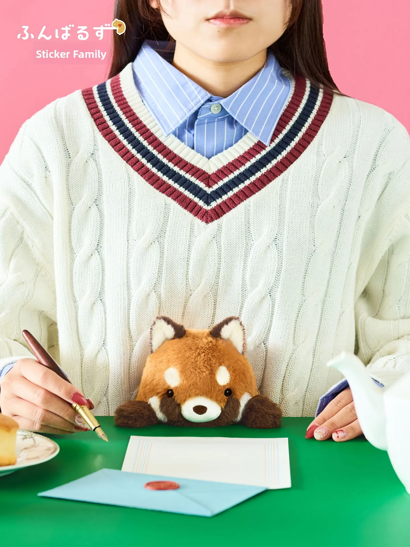 Posture Pal Family Plush Dolls Office Home Sitting Posture Corrector Pillow Girls Style Small Panda Anti-Hunchback Toy