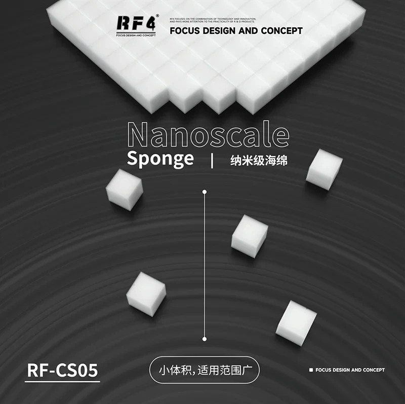 RF4 RF-CS05 500pcs Nanoscale Magic Sponge Balls for Electronic Cleaning, Removes Rosin & Flux from PCB/SMD, No Damage to Pads