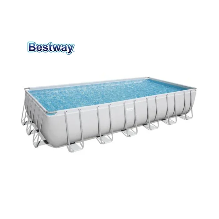 

56475 7.32mx3.66mx1.32cm(24'x12'x52') power steel rectangular frame pools family swimming pool