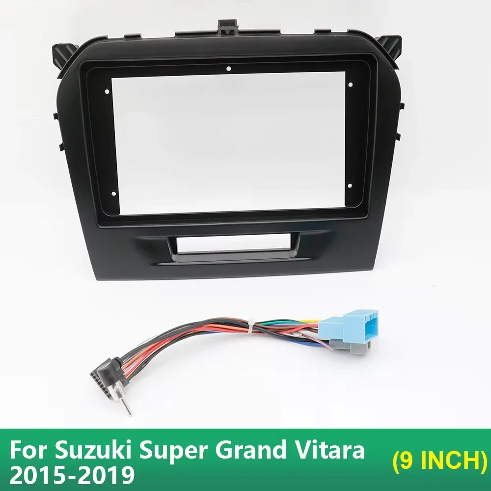 

For Suzuki Vitara 2015-2020 9 Inch Car Radio Android Stereo MP5 GPS Player Casing Frame 2 Din Head Unit Fascia Cover Trim Kit