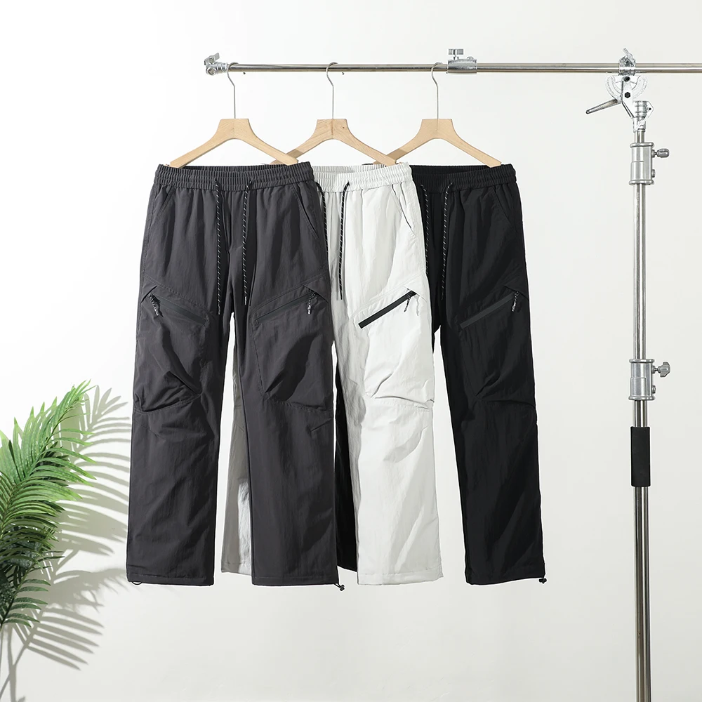 

Outdoor Men's Winter Du down Ski Pants Loose Straight Casual Trousers Windproof Water-Resistant 90% Du down Straight Leg