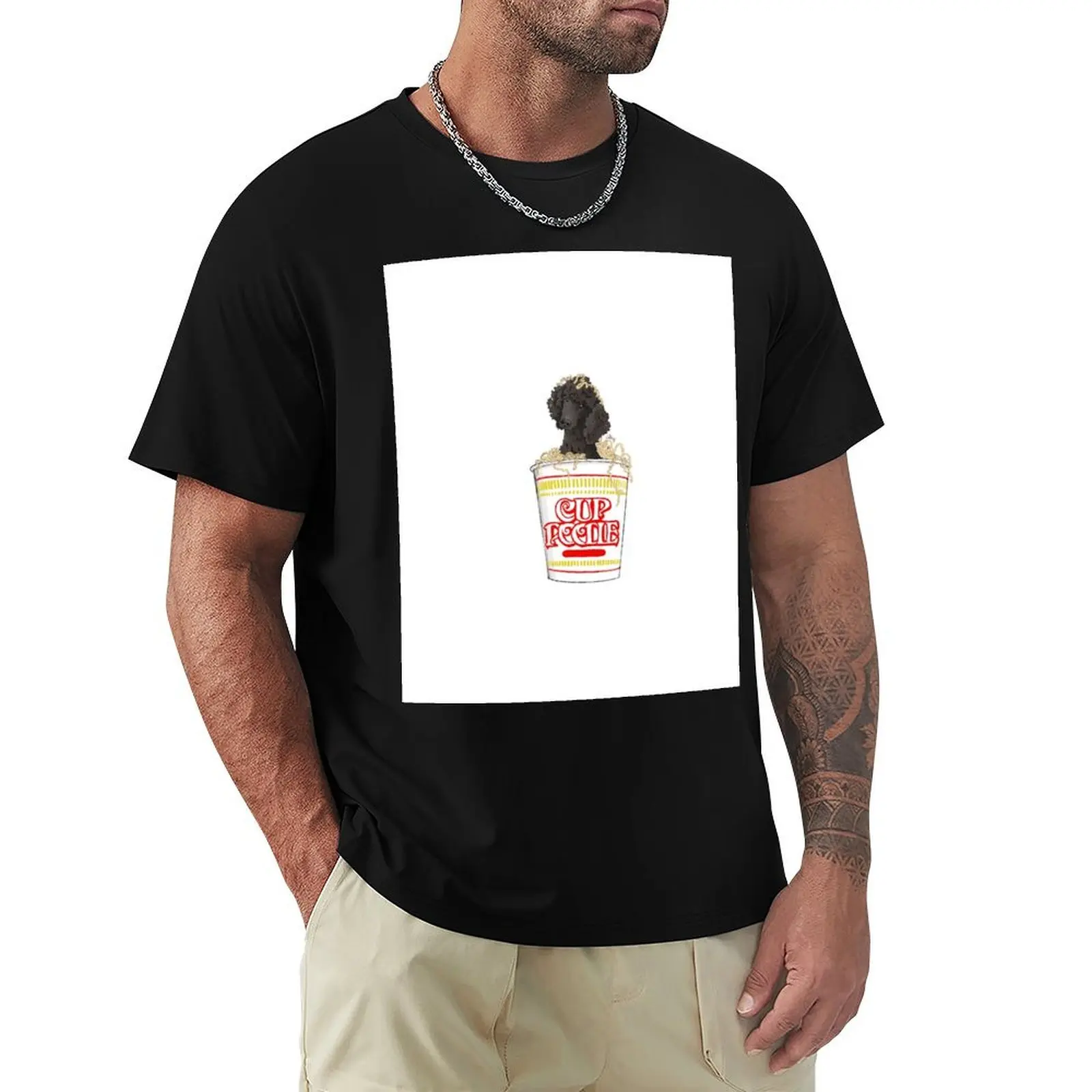 

Cup poodle black T-Shirt Man t-shirt shirts graphic tees men t shirts