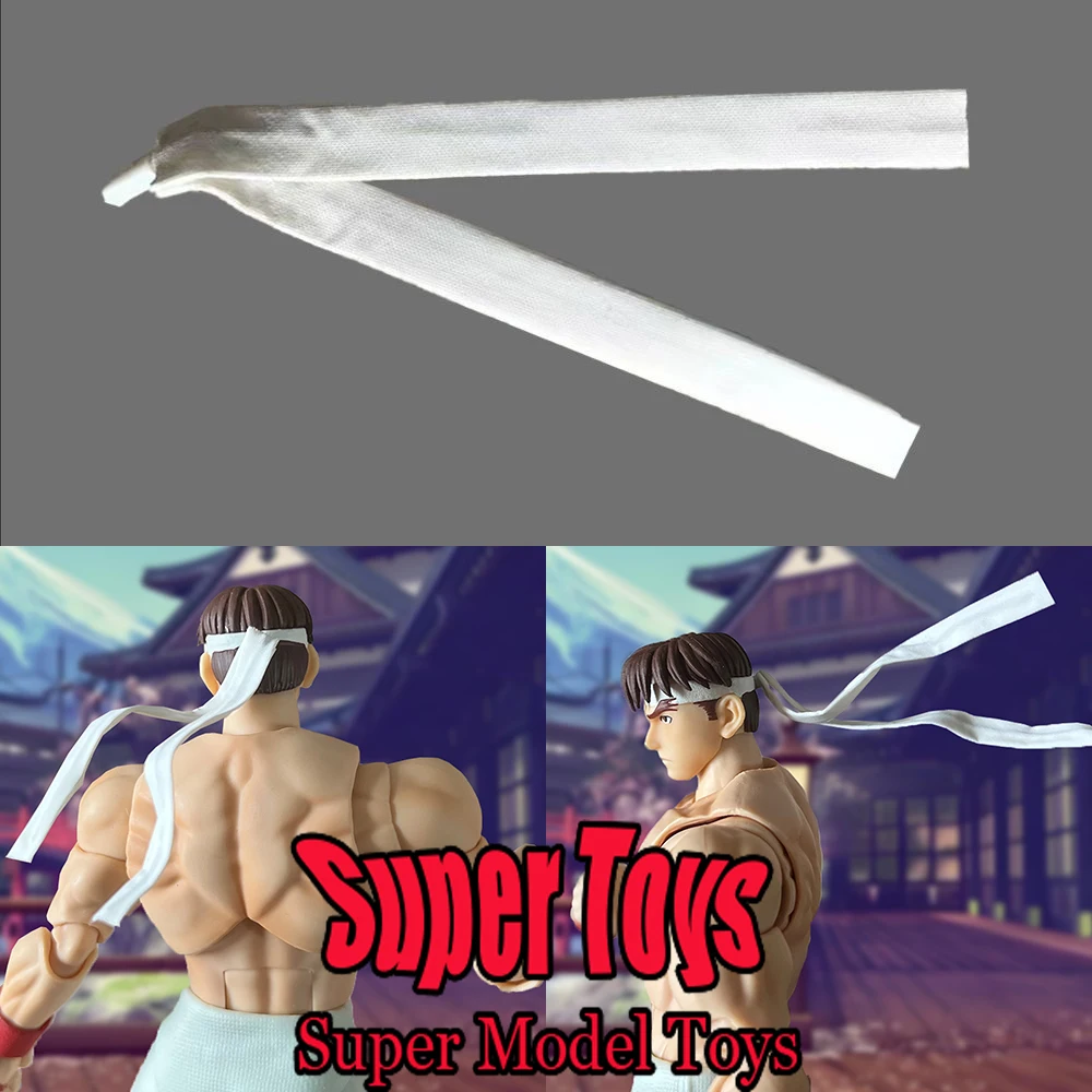 

В наличии масштаб 1/12, мужской солдатский аксессуар для одежды, боевой мастер, белая лента, подходит для 6-дюймовой экшн-фигурки Ryu, модель куклы, игрушки