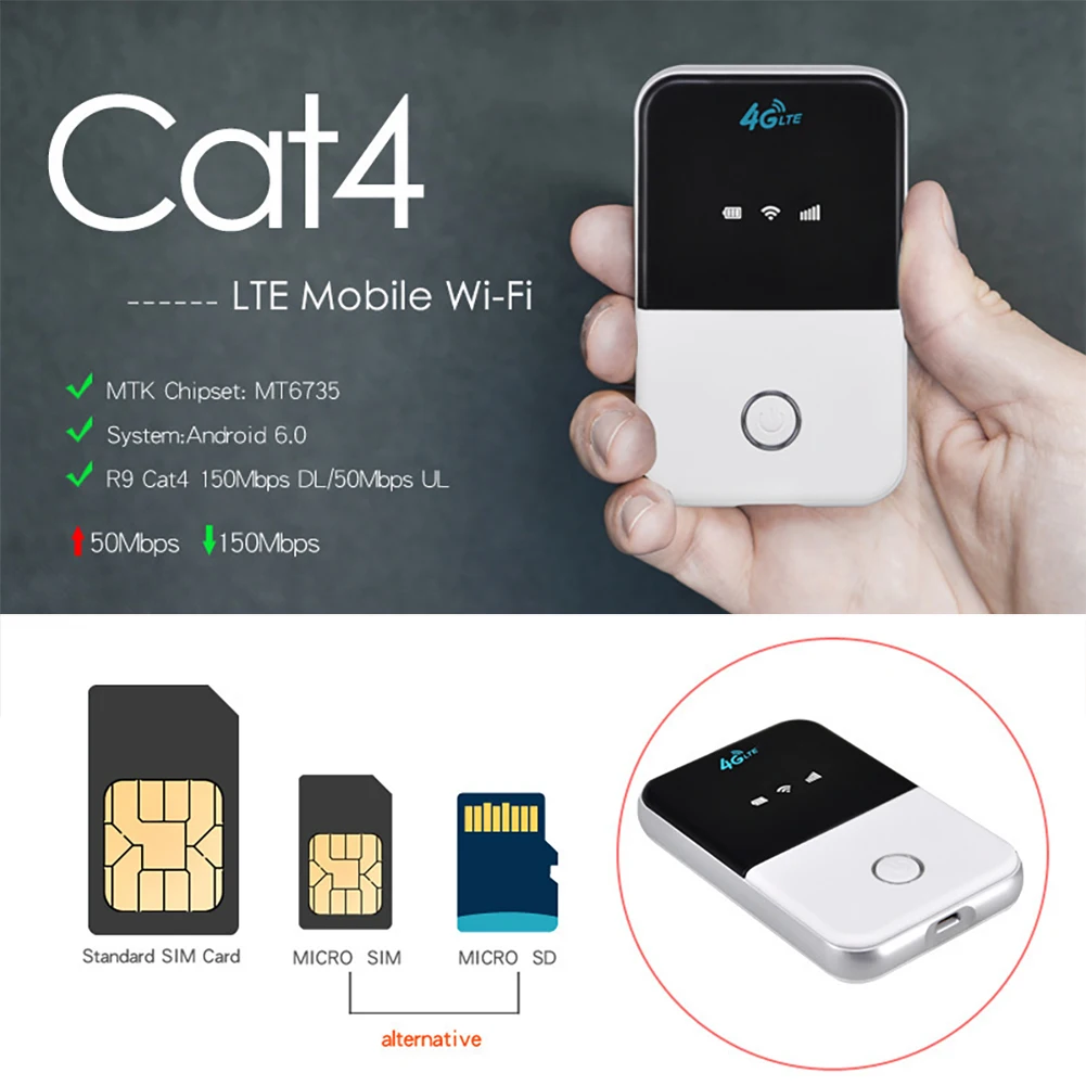 4G Wifi Modem Router 150Mbps 3 Mode 4G Lte Portable Pocket Car Mobile Wifi MIFI Wireless Broadband Hotspot