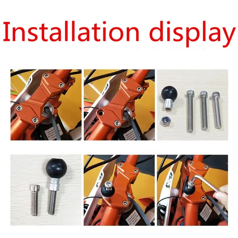 Motorrad Lenker Clamp Basis 1 zoll 25mm ball mit M8 Schrauben für gopro action kameras handy smartphone