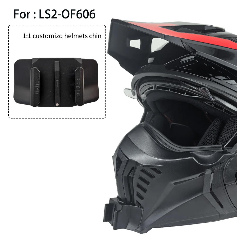 for LS2 OF606  Aluminium Helmet Chin Mount for GoPro Hero 13 12 11 10 9 Insta360 X5 X4 X3 Ace pro DJI Action 6 5pro 4 3 Camera