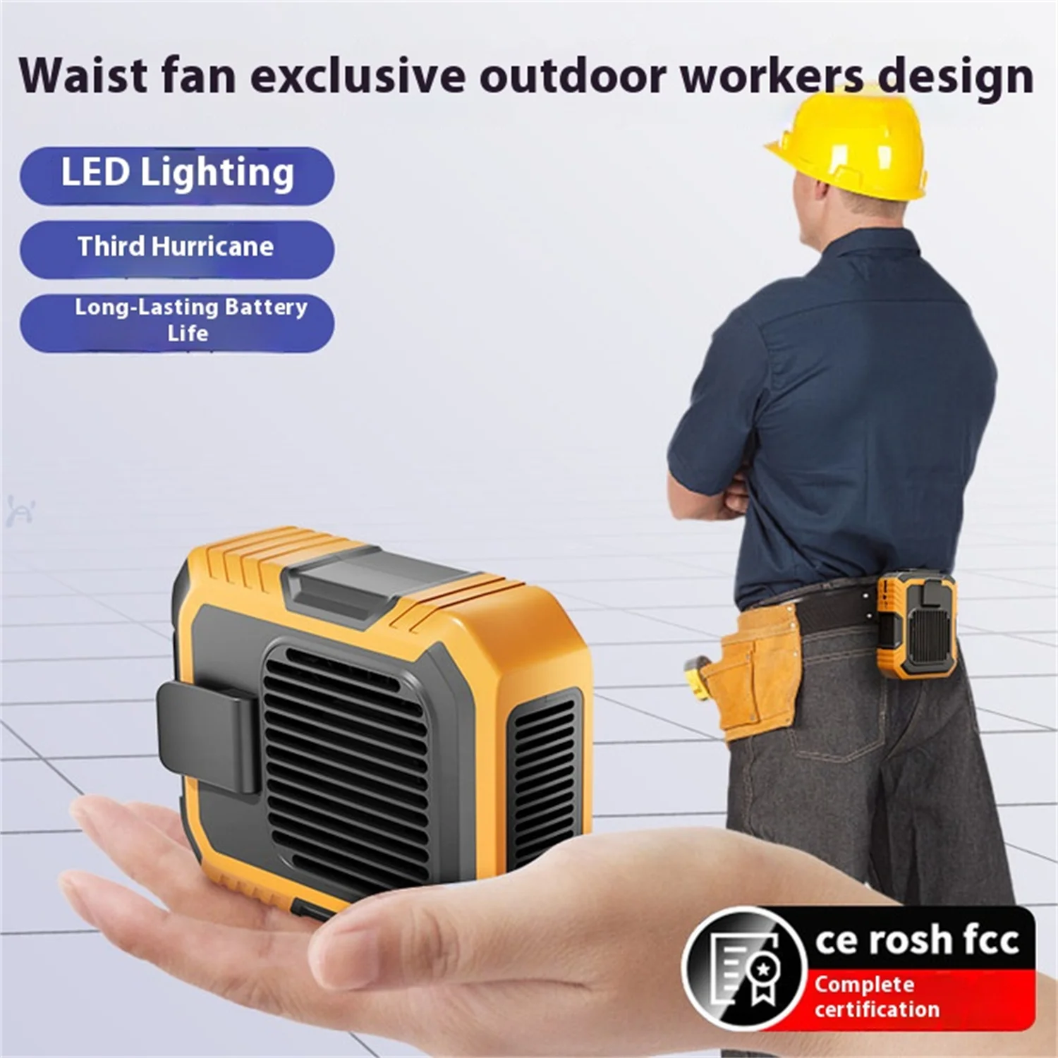 

Hanging waist fan portable waist clip USB charging portable outdoor bladeless hanging neck fan desktop handheld small fan