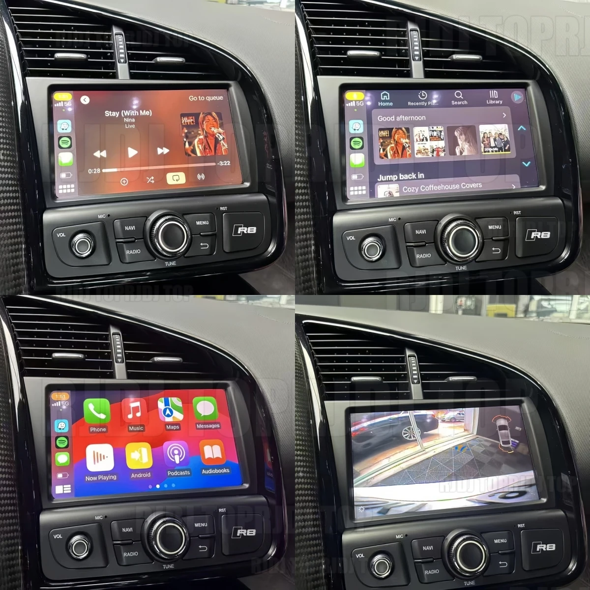 

8'' CarPlay Android 14 Auto For Audi R8 2007-2015 Car GPS Navigation Stereo Multimedia Radio Recorder Music DVD Player Head Unit