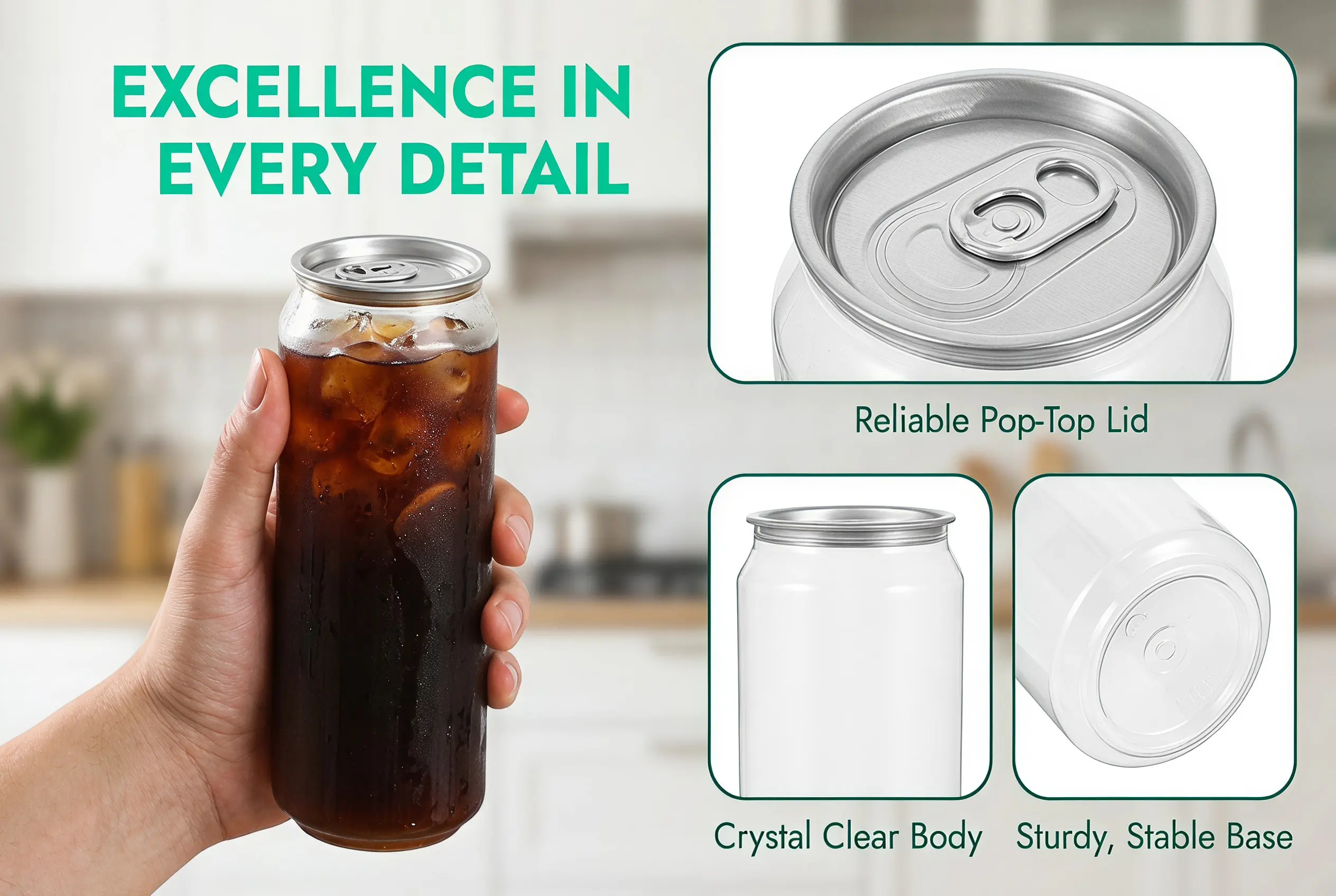 10Pcs Freshness Preserving Canning Jars 500Ml Compact Lightweight Empty Drink Bottles Perfect for Juice Milk Tea Coffee Soda