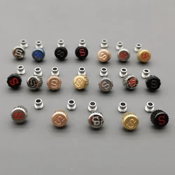 Mod SKX007 SKX009 Watch Case Crown Is Suitable Fits NH35 NH36 Movement S Logo Polished Silver Gold Rose Black Blue Crown Parts