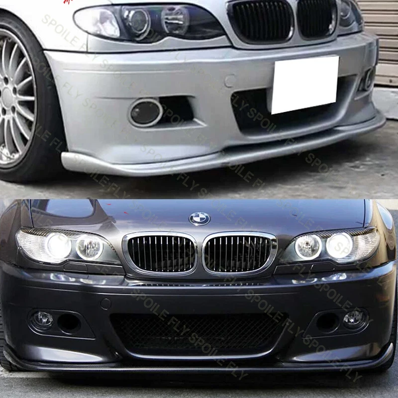 

3PCS 1998 To 2005 For BMW 3 Series E46 M3 MP Style Car Front Bumper Lip Spoiler Splitter Diffuser ABS Gloss Black Body Kit