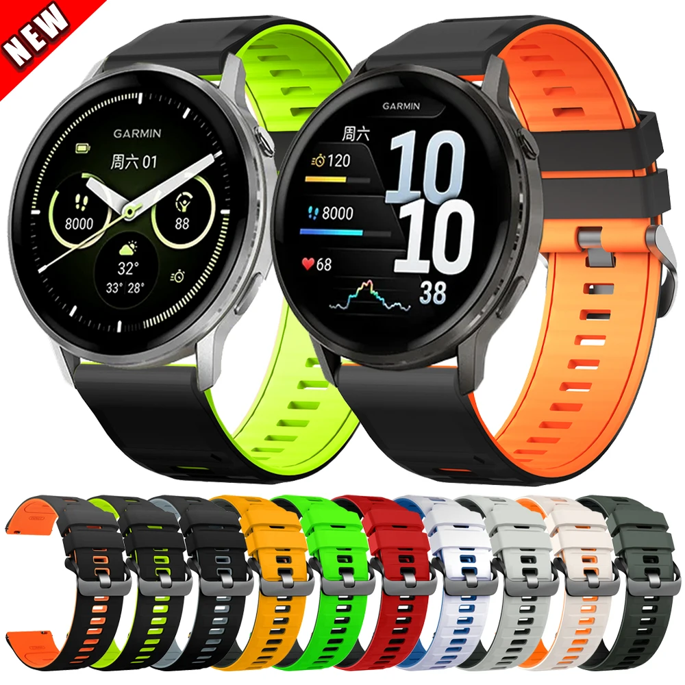 22mm Silicone Sport Strap For Garmin Forerunner 255 Music 265 570 47mm Venu 4 3 2 Vivoactive 4 Darth Vader Replace Soft Bracelet