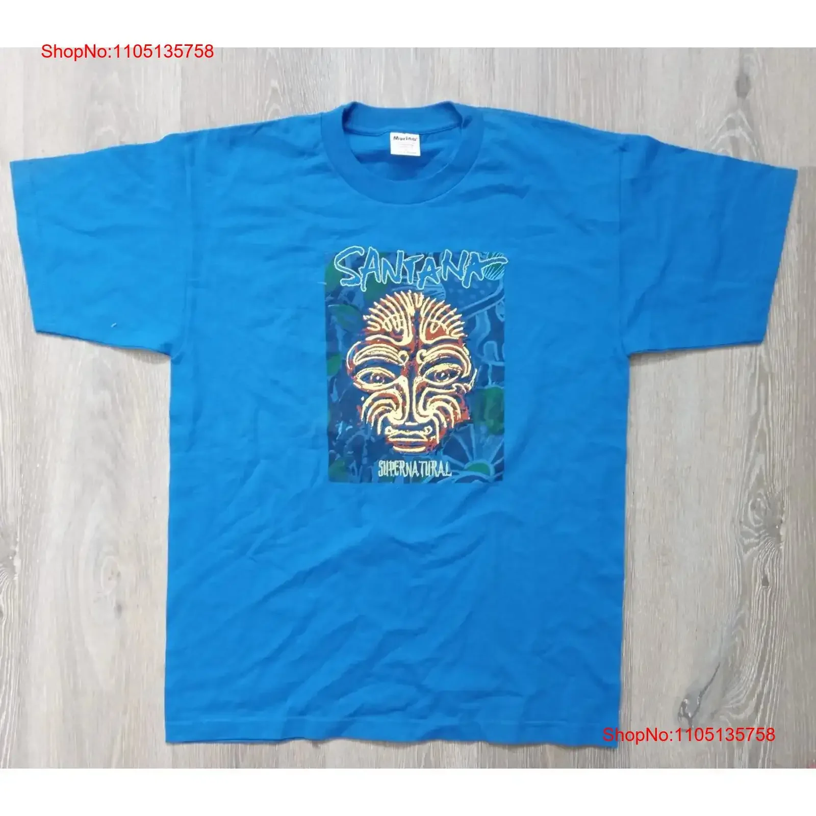 

Винтажная футболка 90-х годов Carlos Santana Supernatural Concert, размер, большая винтажная стираная дышащая универсальная удобная футболка унисекс