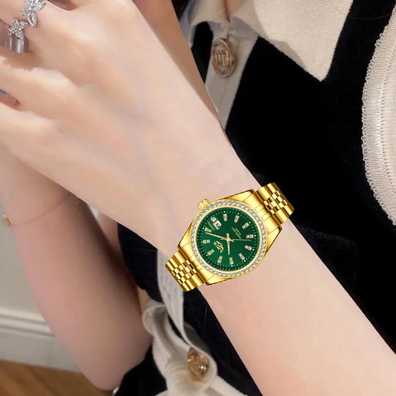 TOP LIGE Elegant Women's Watches Fashion Luxury Waterproof Stainless Steel Luminous Ladies Quartz Watch for Women Reloj De Mujer