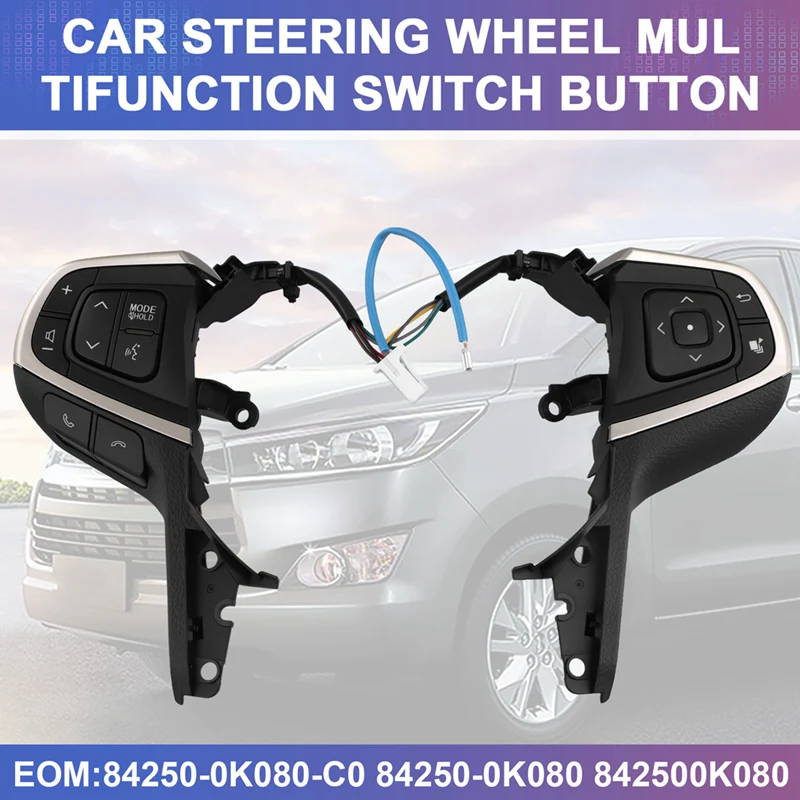 

Rare Car Multi-Function Steering Wheel Cruise Control Buttons Switch For Toyota Innova 2015-2019 842500K080