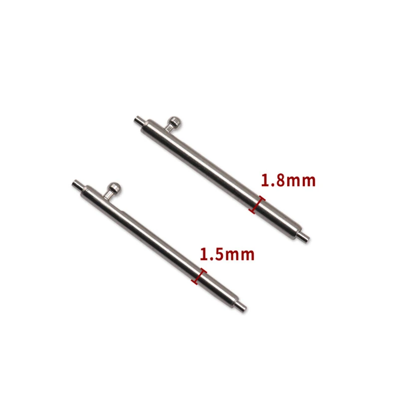 20pcs Watch Band Full Stainless Steel Spring Bars 12 13 14 15 16 17 18 19 20 21 22 24mm Quick Release Strap Link Pin 1.5mm 1.8mm