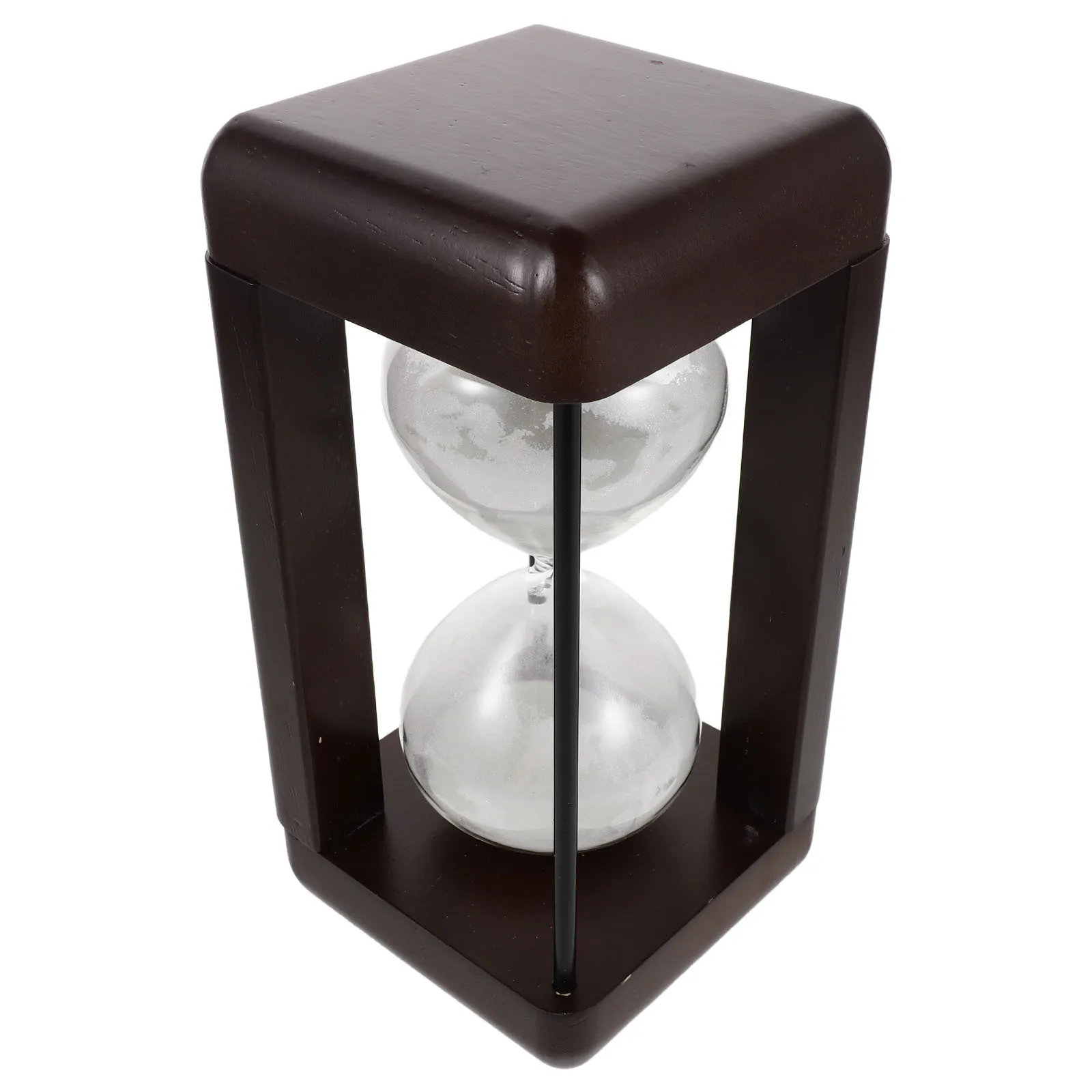

60 Minute Glass Sand Timer Hourglass Vintage Decorative Wood Base Desktop Office Home Kitchen Reliable Time Management Ornament