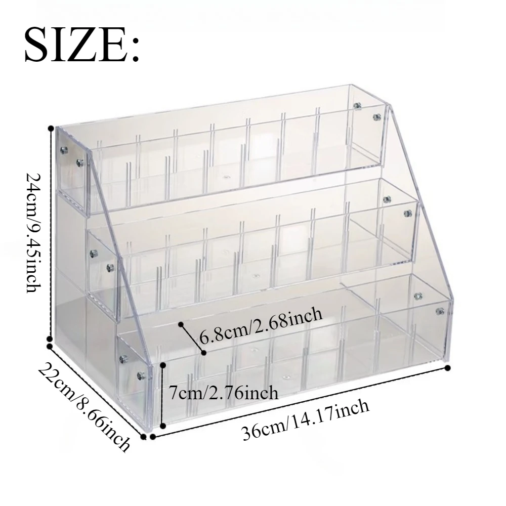 Transparent Acrylic Dressing Table for Perfumes and Cosmetics Multi-level Step Display Shelf for Handmade Anime Model Blind Box